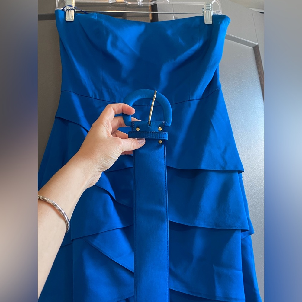 Trina Turk electric blue strapless dress - Picture 4 of 14